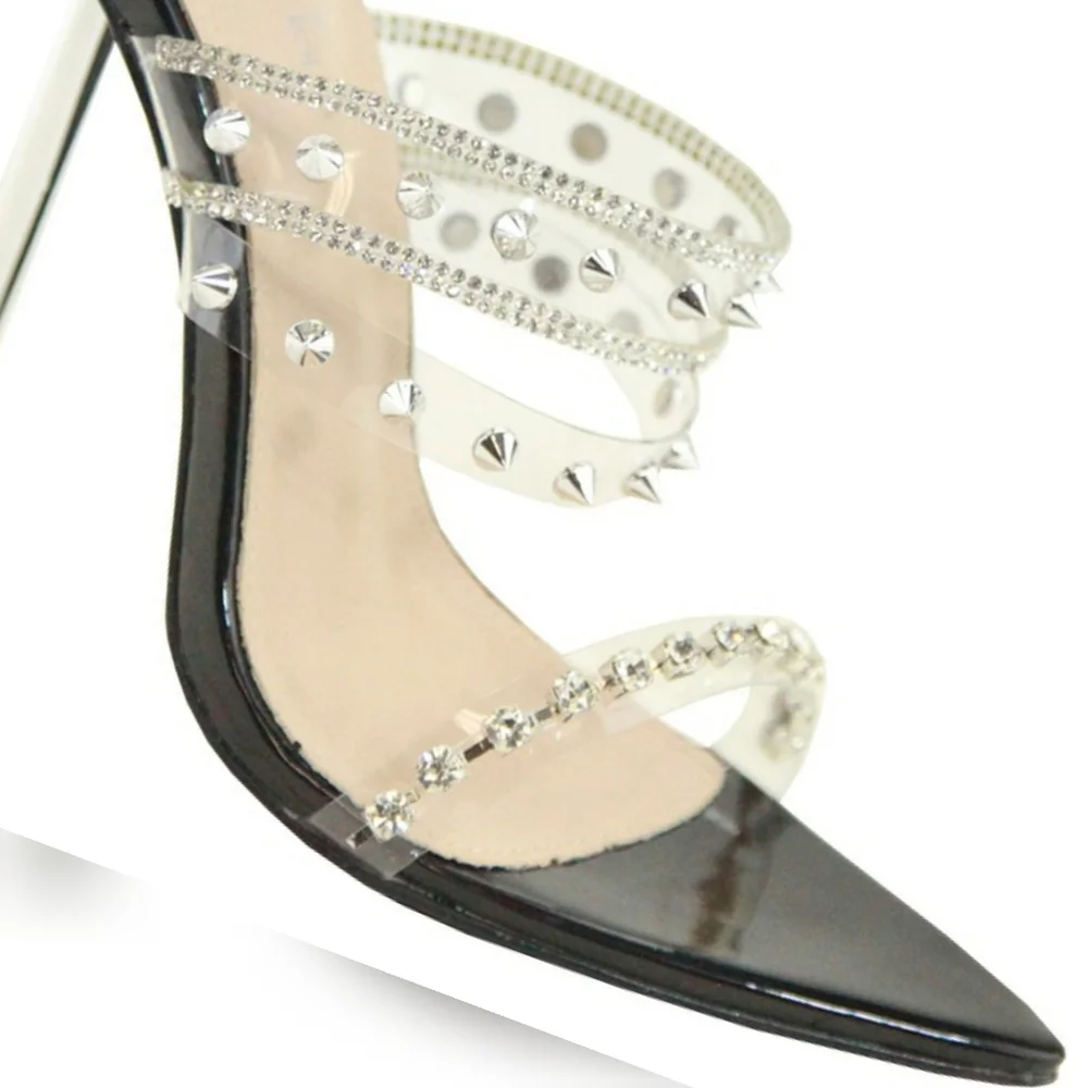Rihanna Clear spike high heels